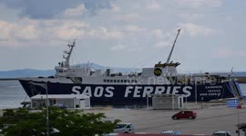 The car ferry in the Port of Alexandroupoli, Greece