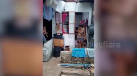 Filipino landlord removes house roof during rainstorm as 'pregnant tenant was unable to pay rent'