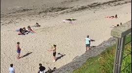 Fire in Portreath - More people breaking social distancing rules 