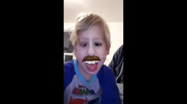 My son try app filter hahahaa