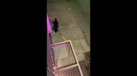 Police arrives at crime scene and gets taunted by civilian