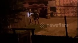 US National Guard seen patrolling residential areas of Minneapolis