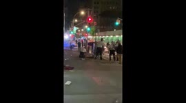 Black man singled out for arrest by cops among hundreds of George Floyd protesters