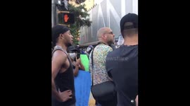 'If I die today, that's on you': Protester gives impassioned speech to black police officer