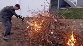 Utah inventor gives tutorial on how to build homemade flamethrower