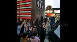 'Take a knee' Officer in New York takes a knee with protestor while crowd cheers