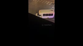 Convoy heading into Downtown Minneapolis