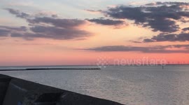 Beautiful sunset across Liverpool Bay