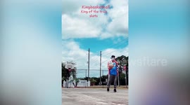 Watch as this amateur basketball player makes a series of mind blowing trick shots – while becoming a positive influence for the kids in his trailer park community
