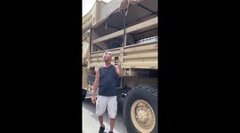 National Guard lines Hollywood Boulevard during peaceful protest