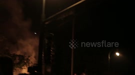 Minneapolis' Lake Street in flames during George Floyd protests