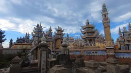 Tomb city in Vietnam has thousands of tombs built like palaces and sophisticated ceramic mosaics