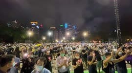 Thousands descend onto Hong Kong's Victoria Park to remember Tiananmen Square massacre 31 years on
