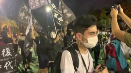 Hong Kong protesters call for independence at Tiananmen vigil