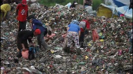 World Environment Day: A mountain of plastic garbage at Medan Marelan landfill, Indonesia