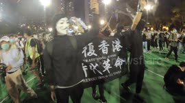 Hong Kong protesters call for independence at Tiananmen vigil