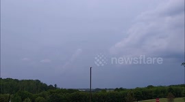 Watch as a severe line of storms move through western Pennsylvania causing incredible squally winds