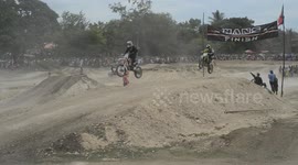 Motocross competation in Hinobaan Municipality Philippines