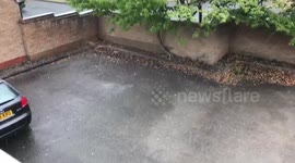 Hail storm batters UK following hottest days on record