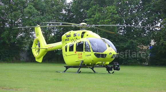 Air ambulance called to a Leeds suburb, after man falls from roof