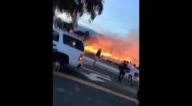 San Bernardino on fire