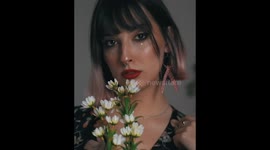 Video session with flowers