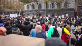 Crowd at Black Lives Matter protest, Melbourn