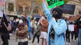 Young girl at Black Lives Matter protest, Melbourne