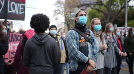 Walking through Black Lives Matter protest, Melbourne