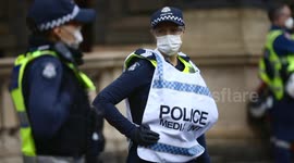 Police media unit at BLM protest, Melbourne