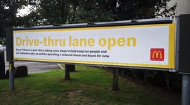 Homeless Man Trys To Beg At Newly Reopened McDonalds In East London