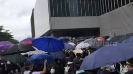 Protestors gearing up at the Anti-Extradition Bill protest on 12 June 2019