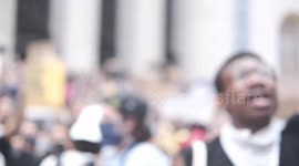 Mass protest on the streets of New York against racism