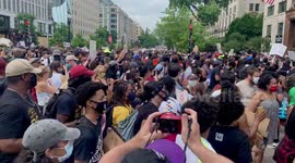 Black Lives Matter protesters dance the Cha-Cha Slide in Washington, D.C.