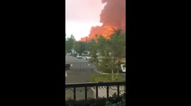 Fire in Redlands, California