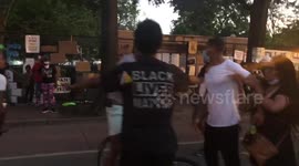 Apparently mentally sick man allegedly attempts to snatch a girl during White House protests