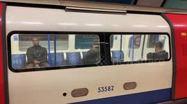 Footage reveals the lack of face masks used on public transport in London