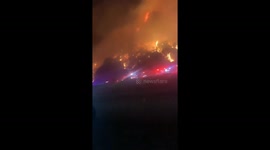 Firefighters protect homes during 50-acre fire in Los Angeles