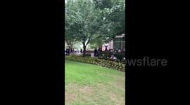 Huge line of mourners gather to pay respects to George Floyd in Houston