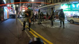 Riot police arrest two young protesters in Mongkok