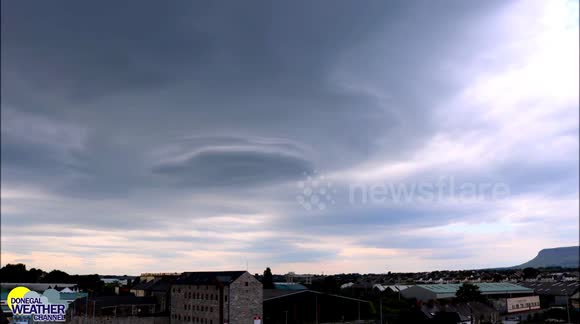 Stunning Lenticular cloud  over north Sligo, Ireland today