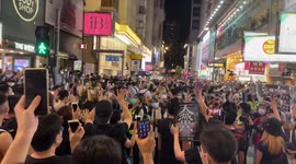 6.12 first anniversary protest in Causeway Bay