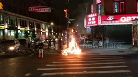 Fire started in garbage 2nd footage
