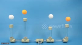 You tuber: Polish man shows off cool homemade air shots using compressor and tubes