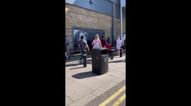 Huge queue to get into Sports Direct in Enfield as stores reopen
