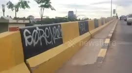 British backpacker arrested after 'spraying graffiti on bridge in Cambodia'