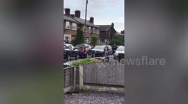 Nine-year-old girl hugs her grandparents after 81 days apart