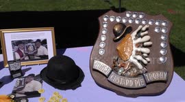 Hundreds attend the 52nd World Custard Pie Championship battle