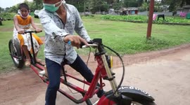 YouTuber in India designs 3ft-long electric bike to enable social distancing