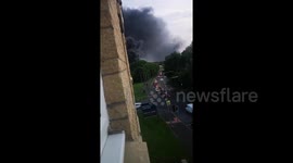 Fire in Parkhead, Glasgow https://t.co/zcNiHm482M